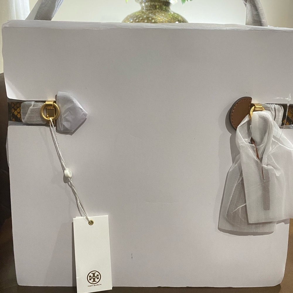TORY BURCH• Lee Radziwill Double Exotic Bag - Picture 9 of 13
